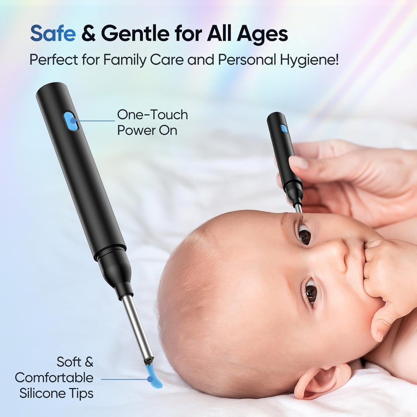 Ear Wax Removal Tool Camera with 8 Kits & 5 Ear Spoon, Ear Cleaner with Camera 1080P HD, Earwax Removal Kit with 6 LED Lights, Ear Wax Removal Kit for iOS & Android