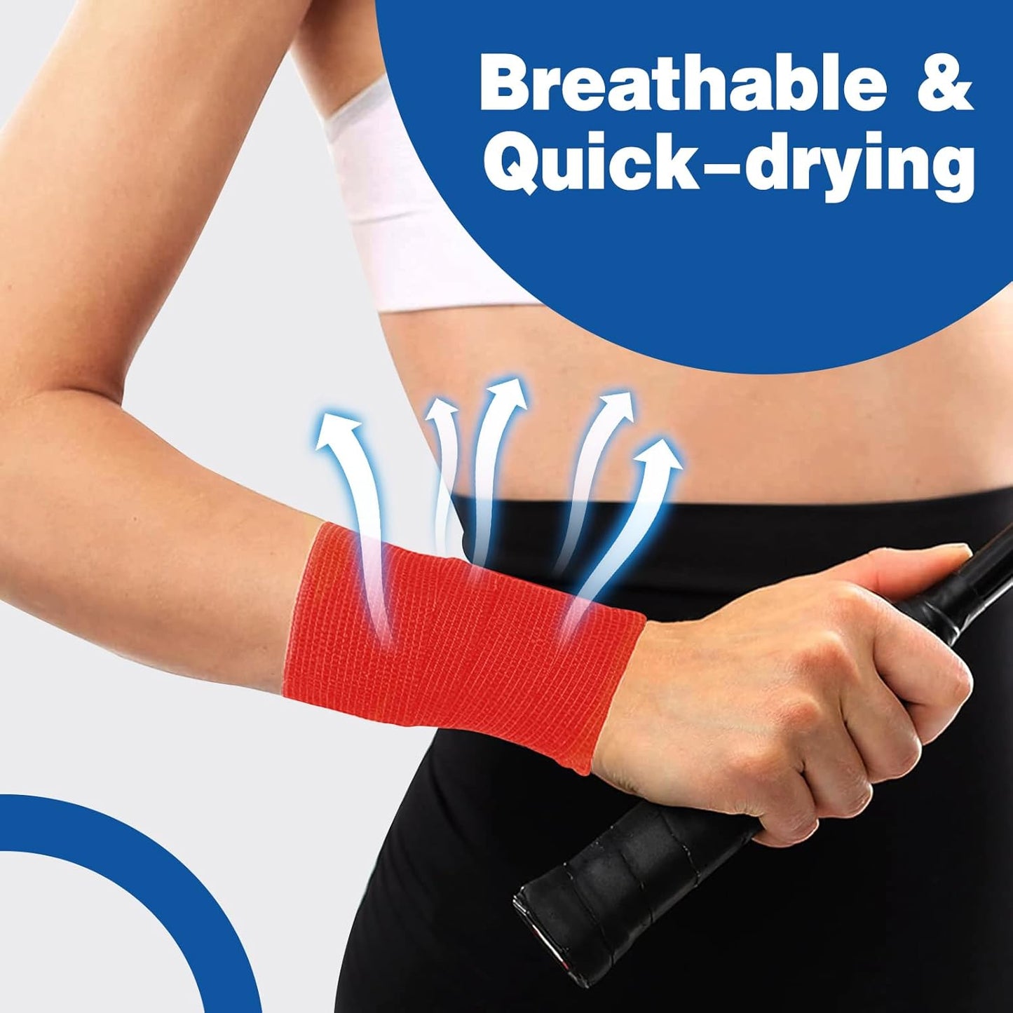 AZEN 16 Pack Self Adhesive Bandage Wrap, 2" X 5 Yards Elastic Cohesive Bandage Wrap, Color Athletic Tape, Vet Wrap, Ankle Tape