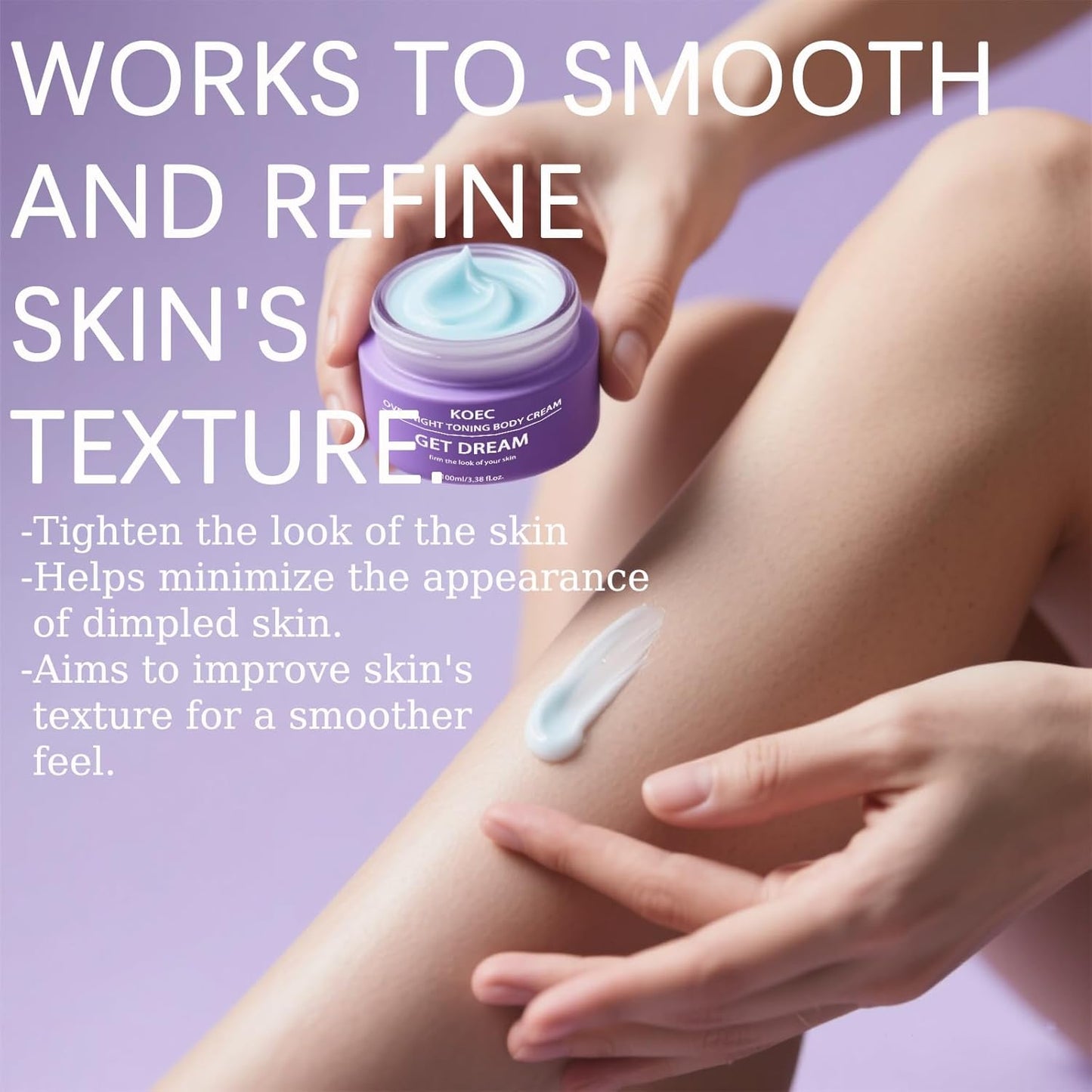 Overnight Toning Whip,Gentle Body Firming for Legs and Body,Caffeine-Infused Cellulite Reducer,Smooth Skin Overnight Care (1)