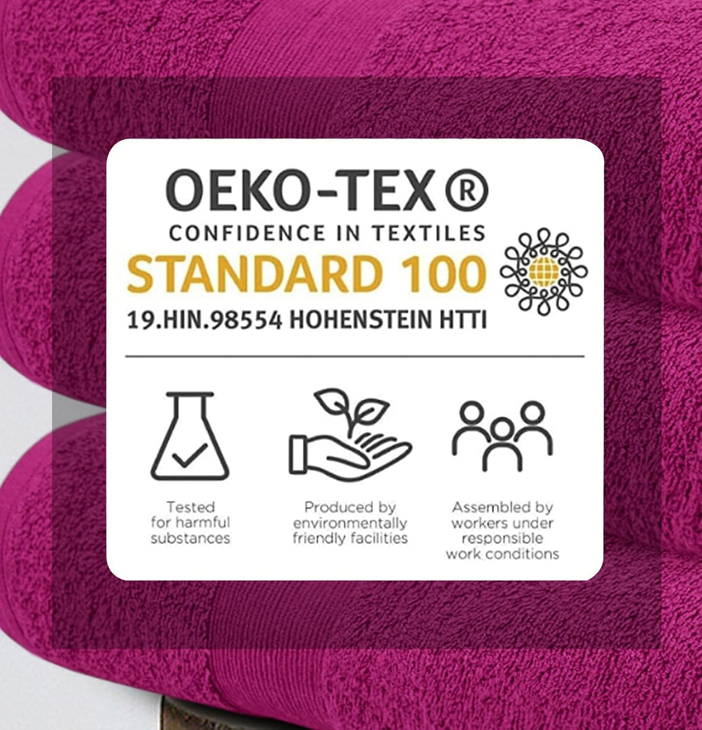 Softolle Luxury Bath Towels Set of 4 (27” x 54”) | Towels for Bathroom | Super Soft | Highly Absorbent Towels for Home, Spa, Gym (Dark Pink)