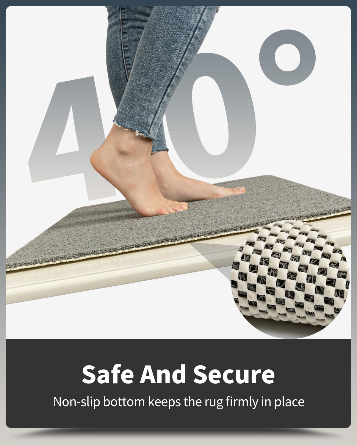 Non-Slip Bathtub Mat, 24x35 Inch Shower Mats for Bath Tub, PVC Loofah Bathroom Mats for Wet Areas, Quick Drying