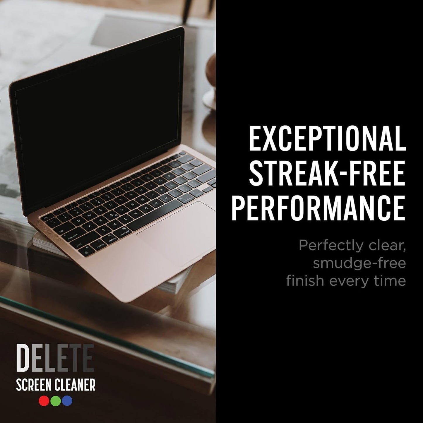 Ardent Delete Screen Cleaner 16oz Spray Bottle | Premium Streak-Free, Alcohol & Ammonia-Free Solution for All Devices | Gentle, Odorless & Easy to Use | Improves Visibility & Longevity of Screens