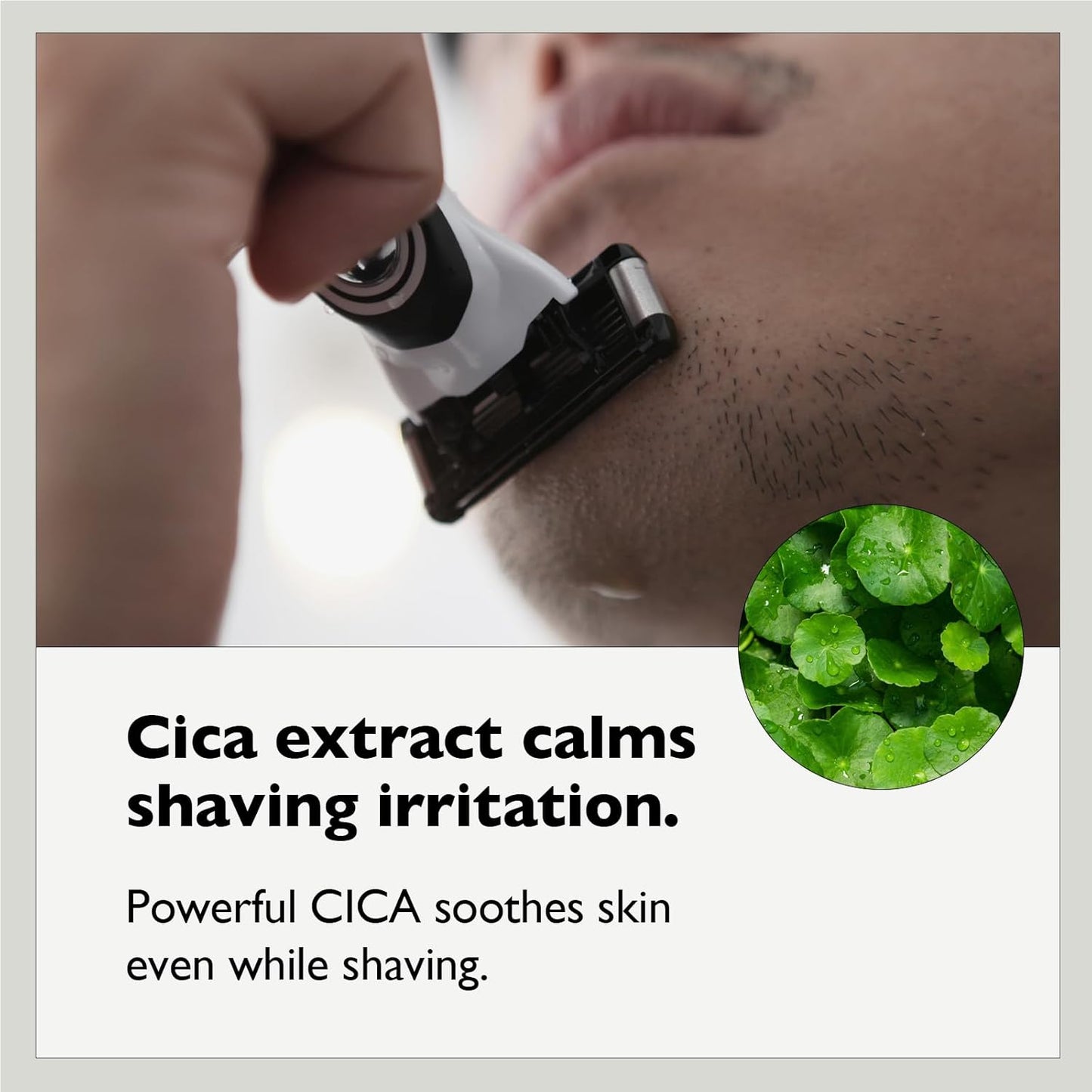Cica Shaving Gel, Transparent, non-foaming soothing gel, enriched with Centella Asiatica, Aloe Vera and Panthenol for Skin Protection for all sensitive type skin 8.45 oz