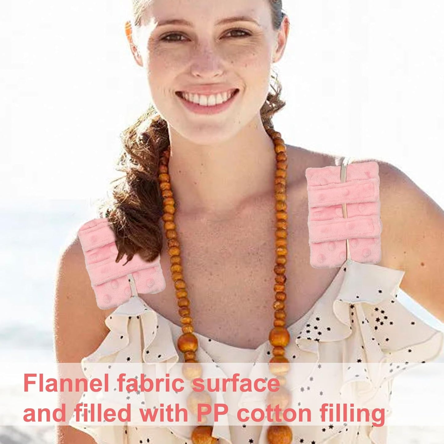 2 Pack Pacemaker Pillow for Bra, Chemo Port Pillow for Chemo Patients, Chemo Port Bra Cushion, Pacemaker Protector, Post Surgery Bra Strap Pads Heart Surgery Recovery Gift (Pink)