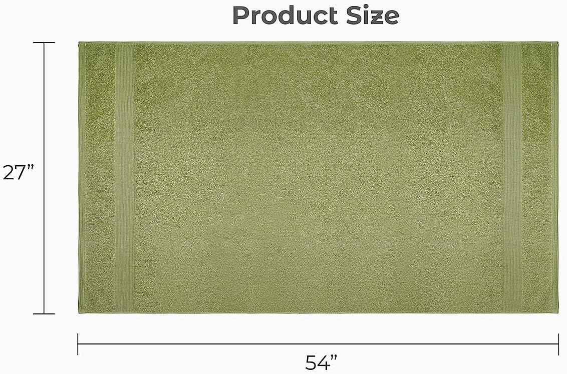 Softolle Luxury Bath Towels Set of 4 (27” x 54”) | Towels for Bathroom | Super Soft | Highly Absorbent Towels for Home, Spa, Gym (Sage Green)