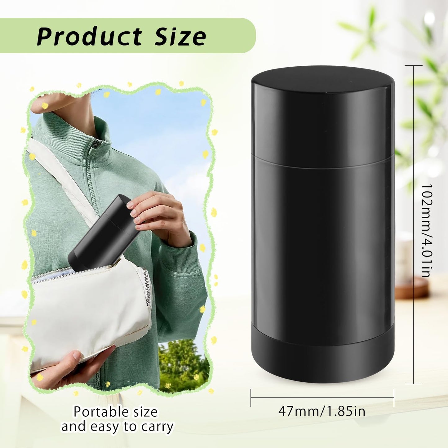 10 Pcs Empty Deodorant Containers Bottom Fill Deodorant Bottles Refillable DIY Deodorant Tubes Lip Balm Tubes (black, 75ml/2.5oz)