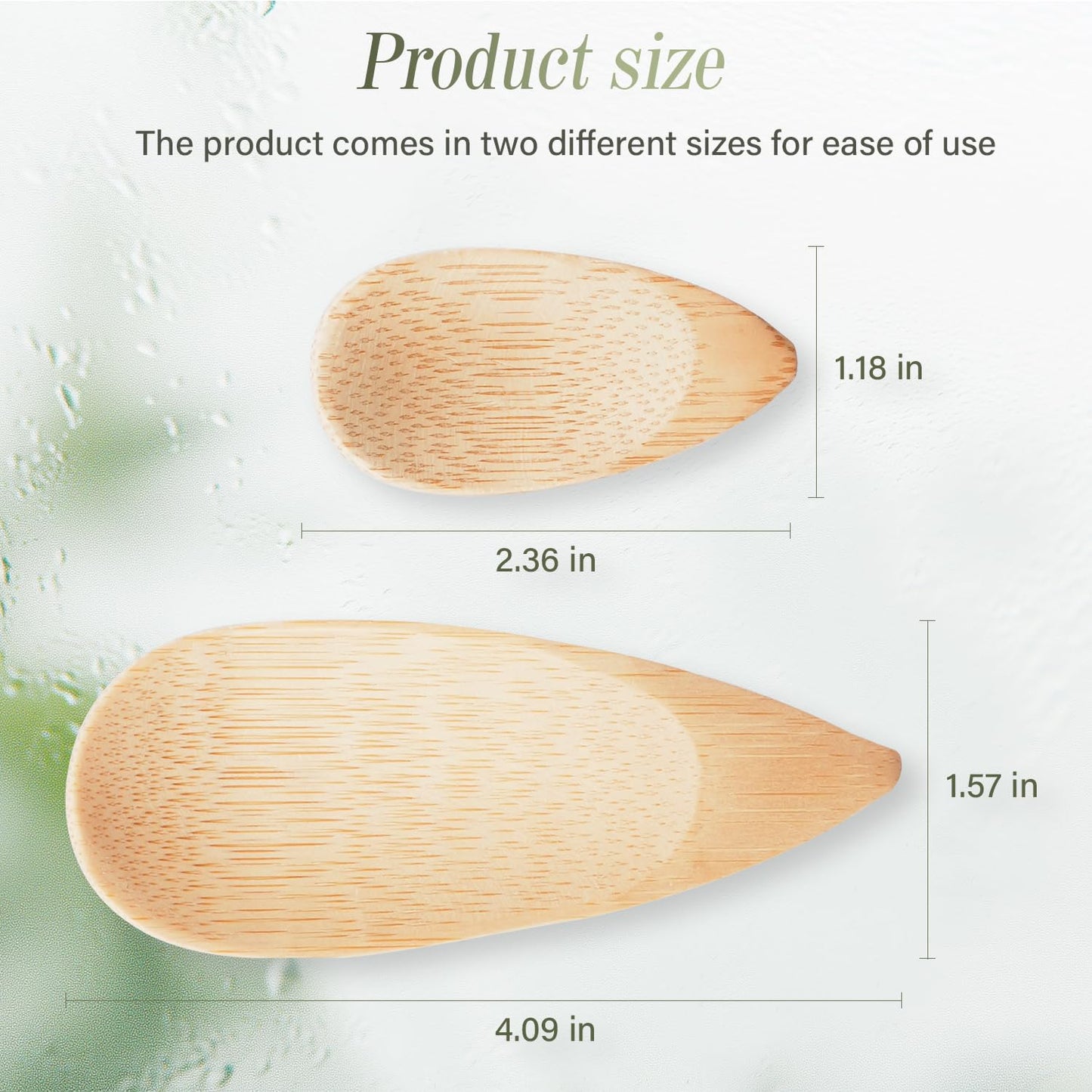 Bamboo Deodorant Applicator, Cream Applicator Spreads Deodorant Cream Precisely, Deodorant Spoon Keeps Hands Clean, Deodorant Cream Applicator Suits Various Creams, Durable and antibacterial. (Big)