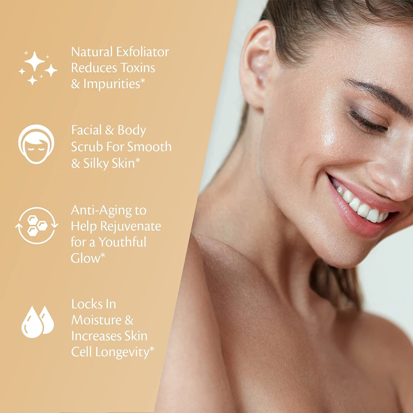 Arabica Coffee Scrub for Hands, Feet, and Body, Exfoliating Scrub with Collagen and Stem Cells, Face Cleanser for Cellulite, Fine Lines, and Stretch Marks, 12oz (1 Pack) by M3 Naturals