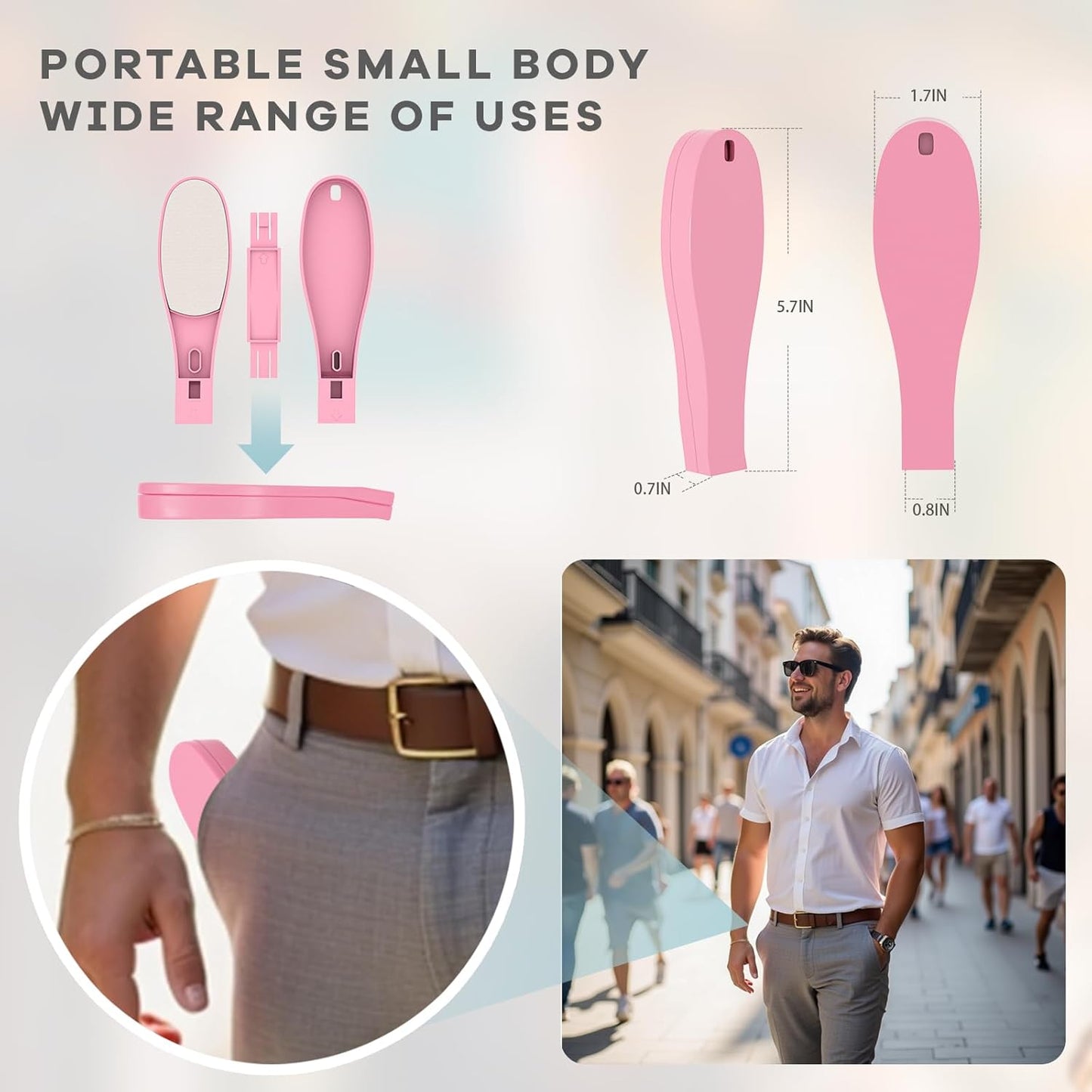 SFFTCYY&ZGTJ Lotion applicator for Back self,Back Scratcher,Back Lotion applicator for Women,Tanning mitt,Gifts for Seniors,Back Washer,Lotion Back applicator,Foldable,Portable,applicator Pads,Pink