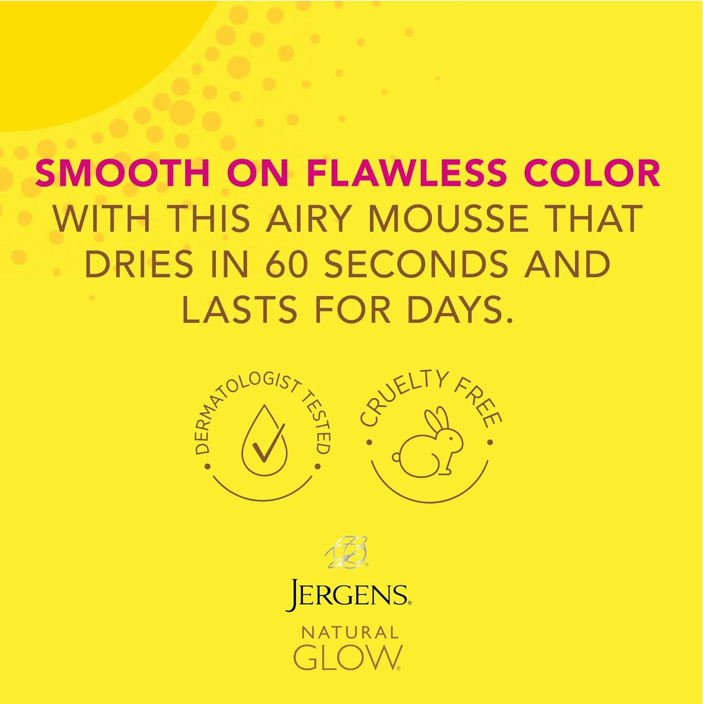 Jergens Natural Glow Instant Sun Self Tanner Mousse Bundle, Deep Bronze, Sunless Tanning, 6 Oz Bottle and Application Mitt