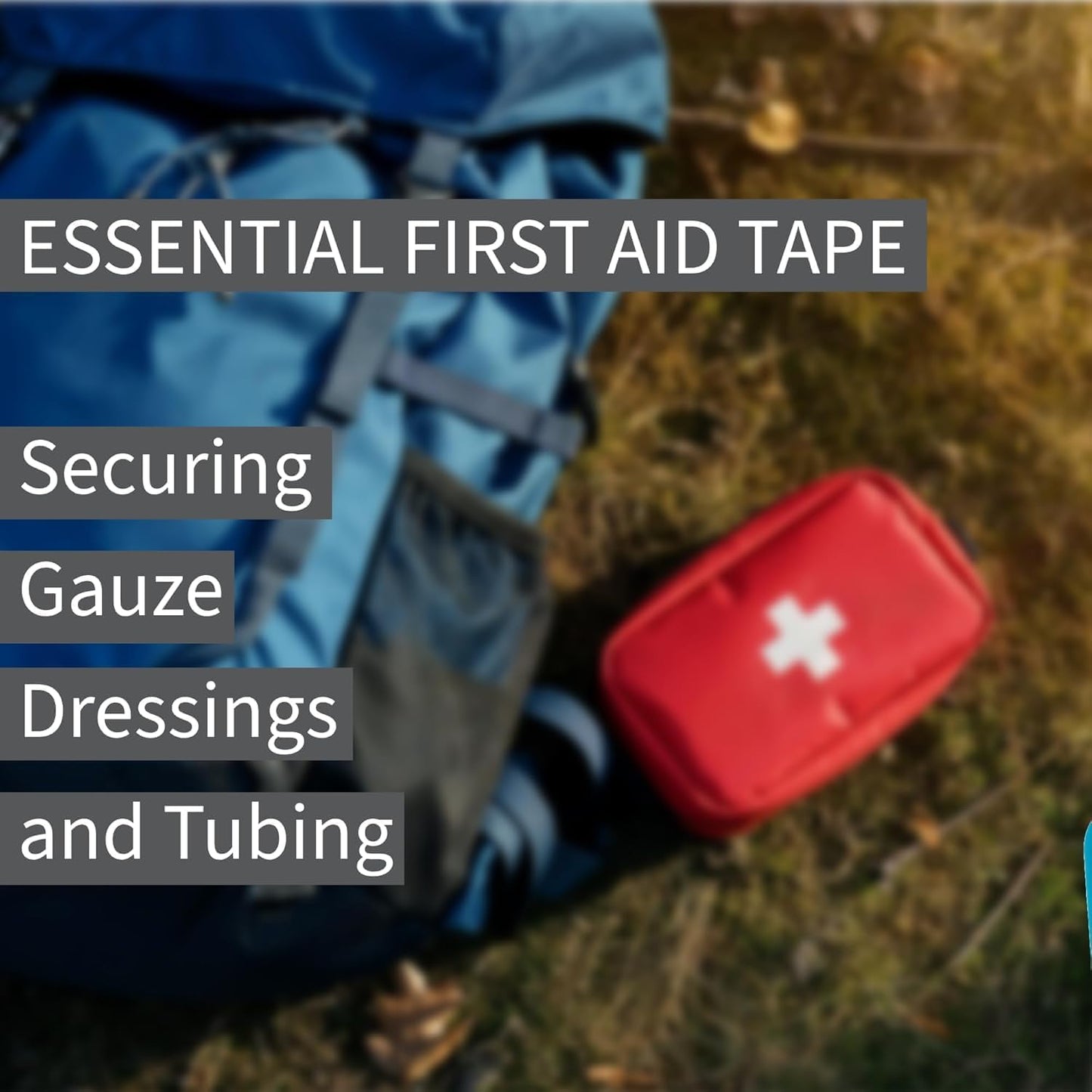 Paper Medical Tape with Dispenser 1" x10 Yards for Medical First Aid [ Lightweight Breathable Microporous Adhesive Latex Free Hypoallergenic Bandage and Wound Dressing Tape (4)