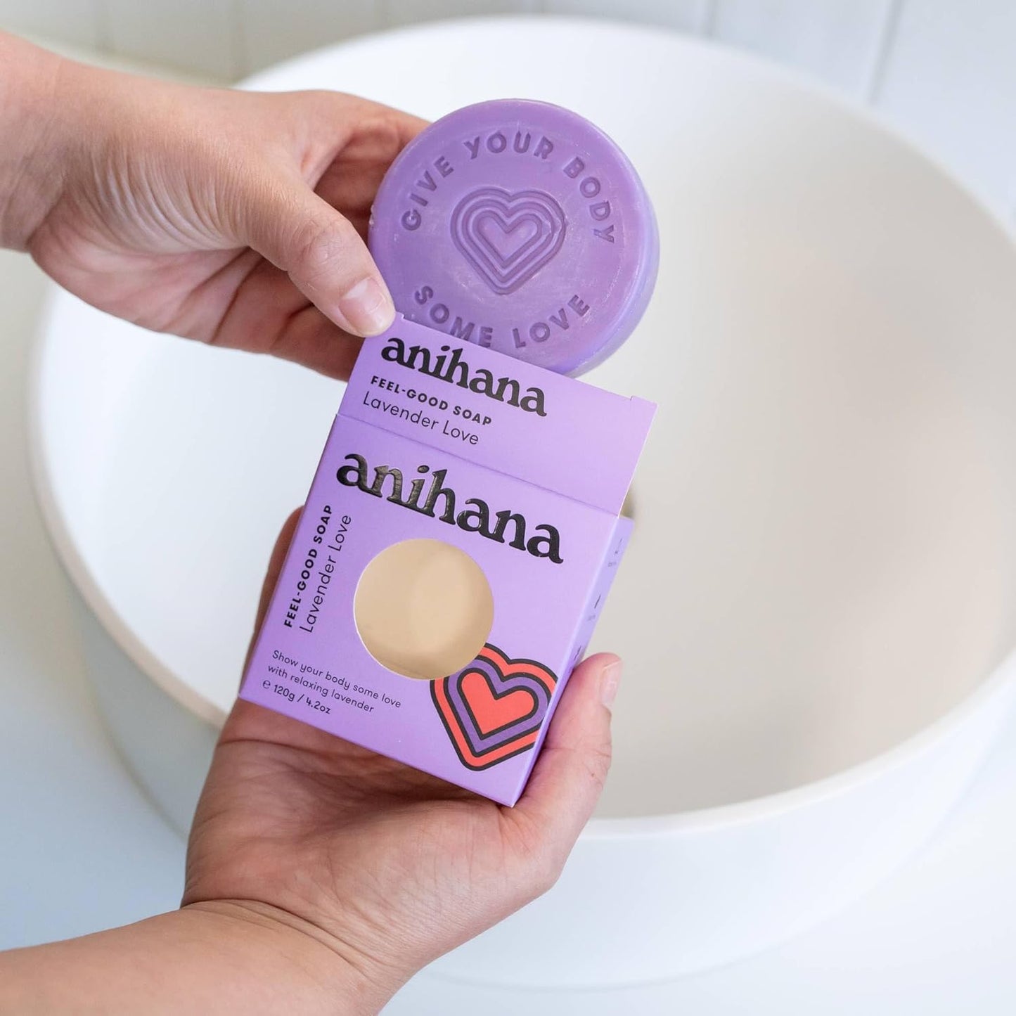 ANIHANA Feel-Good Soap Variety 3 Pack with Coconut Oil and Shea Butter, Gentle Cleansing, Paraben Free, Cruelty Free, Berry, Mango, and Lavender Scent, 4.2 oz each