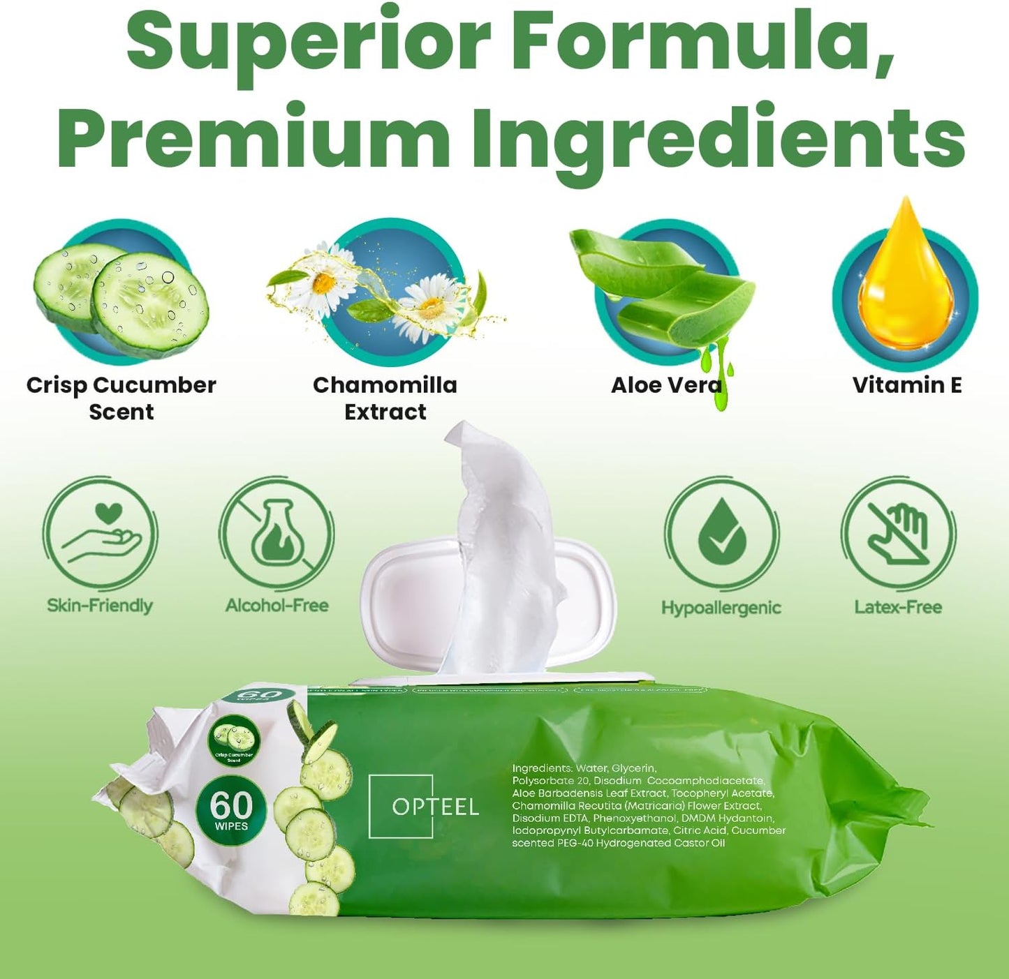 Adult Wipes Extra Large Scented - Skin-Friendly Incontinence Wet Wipes for Adults & Elderly No-Rinse Disposable Washcloths - 8x13" 4 Packs of 60 (240 Wipes)