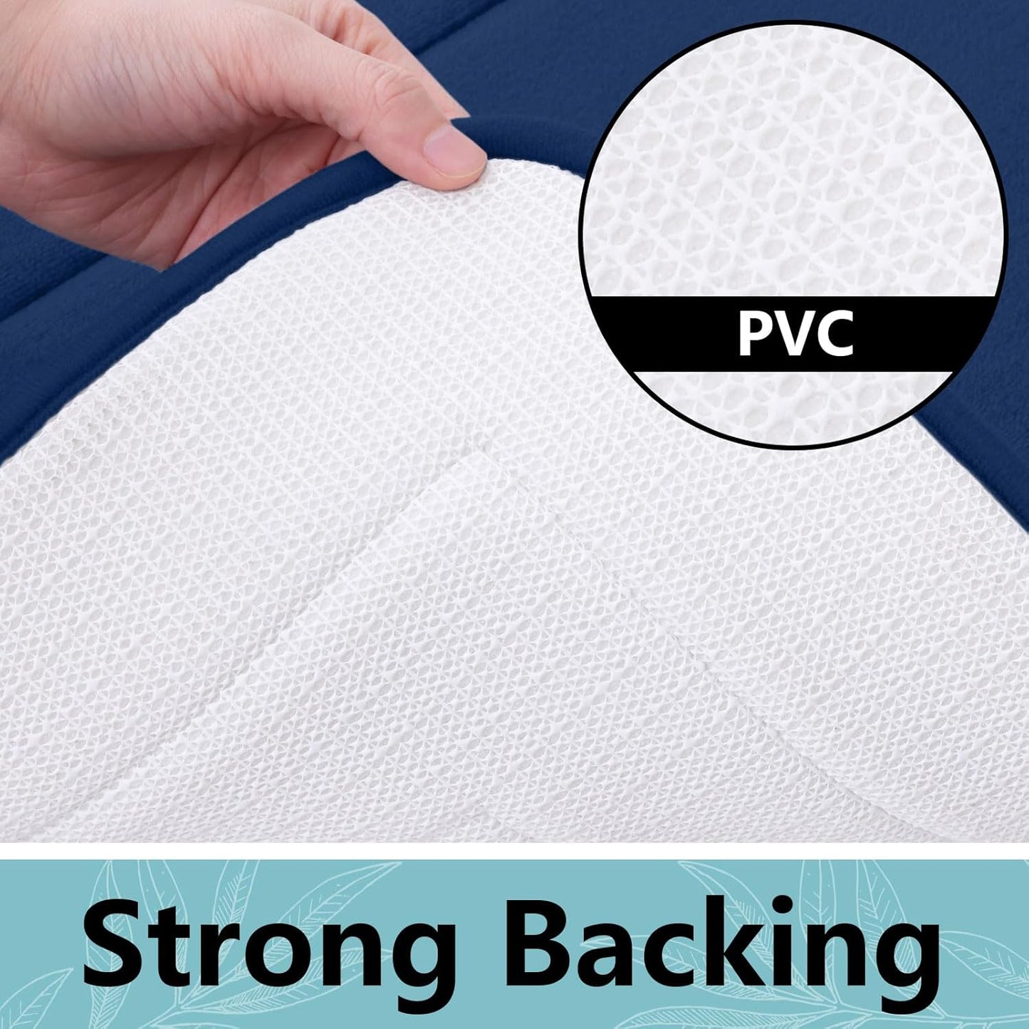 Arotive Memory Foam Bathroom Rug Mat 54x24, Ultra Soft and Absorbent Bath Mat, Machine Wash Dry, Comfortable Bath Rug Carpet for Bathroom Floor, Tub and Shower, Navy