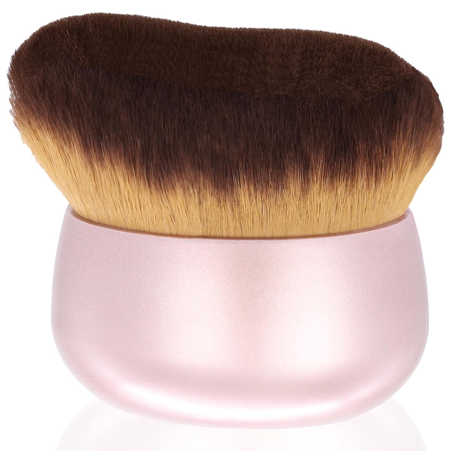 Extra Large Body Makeup Brush For Self Tanner, Leg Makeup &Bronzer Blend,75 mm Wide-headed Kabuki Brush Provides More Even &Pretty Application, Oval Face&Back Makeup Brush, Wet&Dry Use- Pink Rose Gold