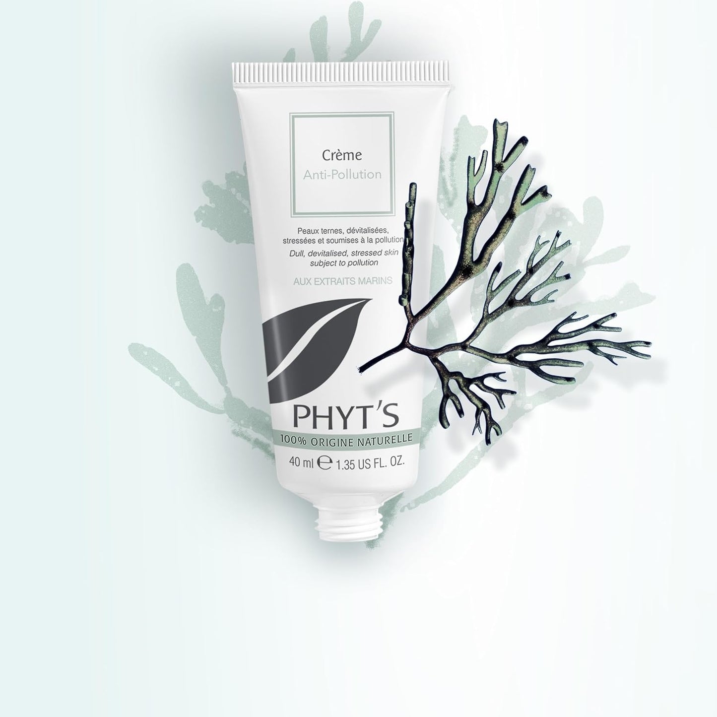 Phyts Anti-Pollution Cream - Face Moisturizer with Hazelnut Oil and Aloe Vera - Face Cream for Oily, Normal to Combination Skin - 1.35 oz