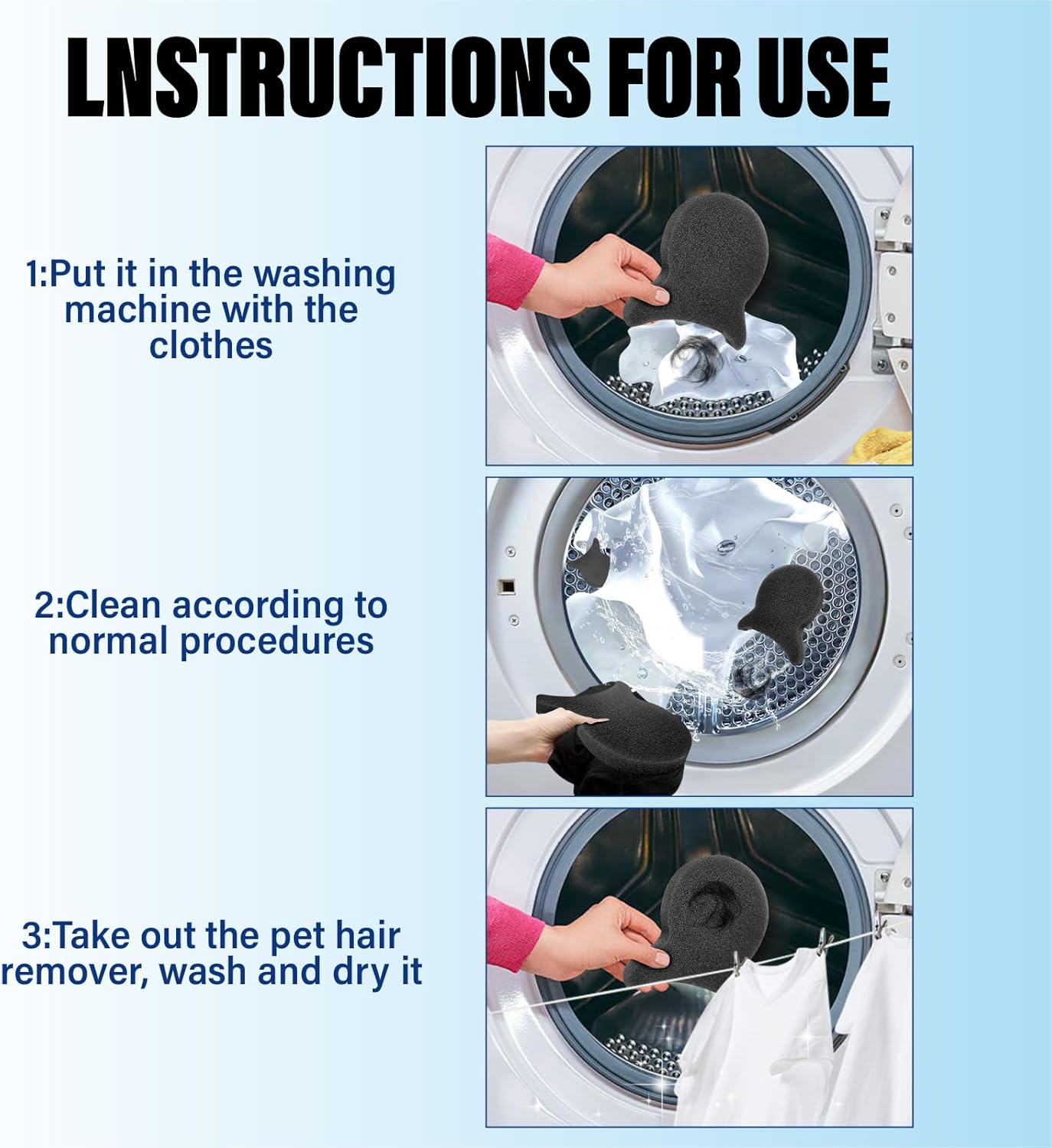 Pet Hair Remover for Laundry, Reusable Dog & Cat Hair Remover Tool, Effectively Removes Pet Hair, Lint and Dander from Bedding and Clothing, Suitable for Washing Machines, Dryers 8PCS