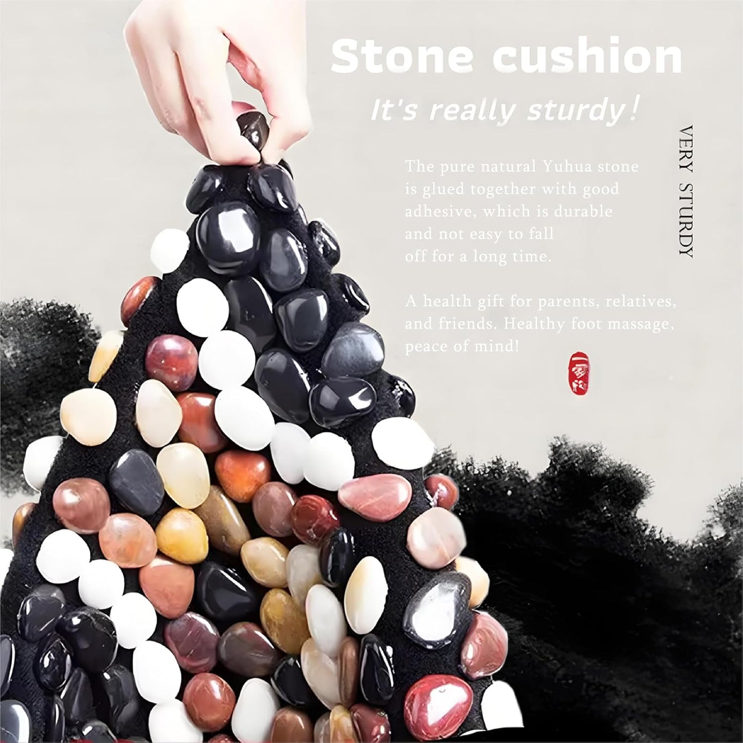 LIYAOLI Acupressure Mat for Feet - Cobblestone Foot Massager Pad for Home Use, Relieve Stress & Fatigue, Reflexology Therapy for Daily Relaxation (15.7" x 23.6")