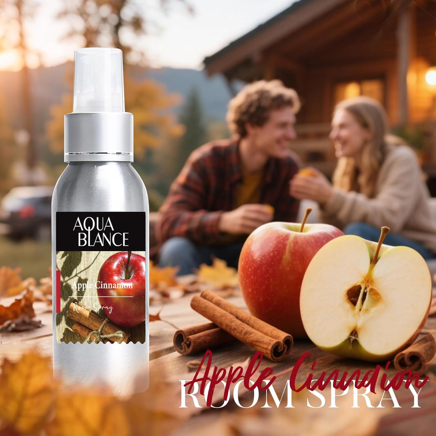 Fragrant Room Spray, Autumn, Apple Cinnamon, Pumpkin, 3 x 3.4 fl oz, Air Fresheners Odor Eliminator for Home, Bathroom, Concentrated Room Spray