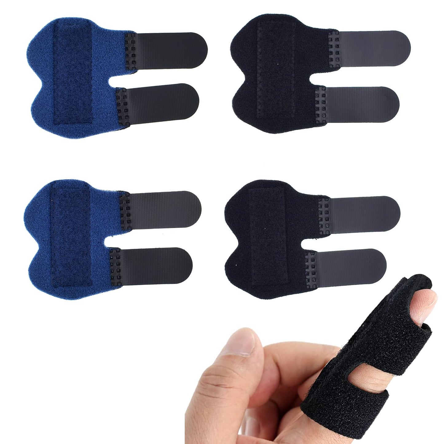 Finger Splint for Kids，4PCS Finger Straightener Finger Support Adjustable Finger Protectors Sleeves for Kids and teen-agers Broken Fingers Straightening Arthritis Knuckle Immobilization