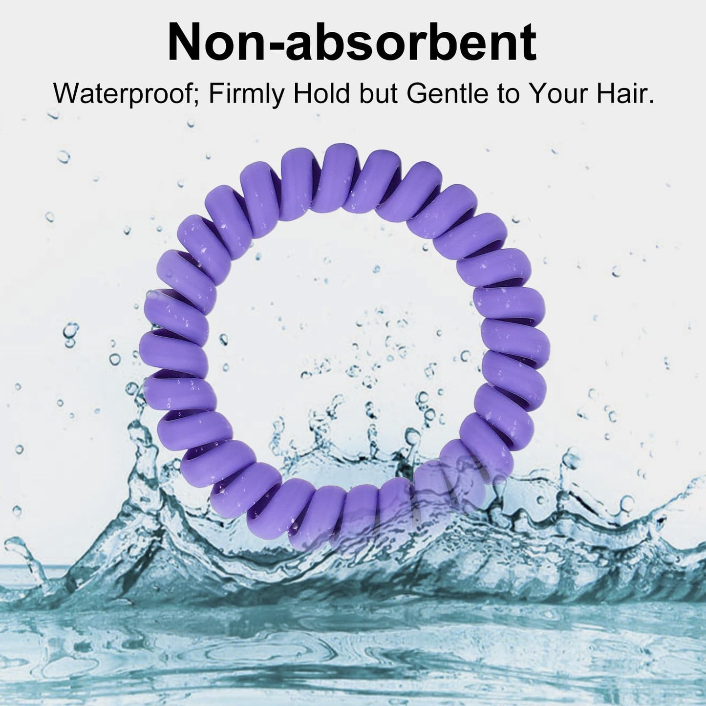 JessLab Spiral Hair Ties for Women, 10-Pack Traceless No-Damage Ponytail Holders, Coils Hair Bands for Girls, Assorted Colors