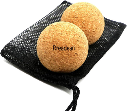 Cork Massage Balls for Fascia Release After Exercise, Yoga,Trigger Point Therapy, Relax Muscles, and Relieve Stress,Set of 2 Classic 2.4 Inch Cork Massage Balls