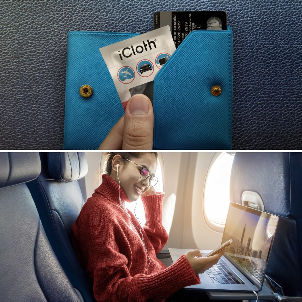 iCloth 70% Isopropyl Alcohol Large Screen and Electronics Wipes, Lint-Free, Streak-Free, Fast-Drying, Removes Dust and Fingerprints (500 Wipes)