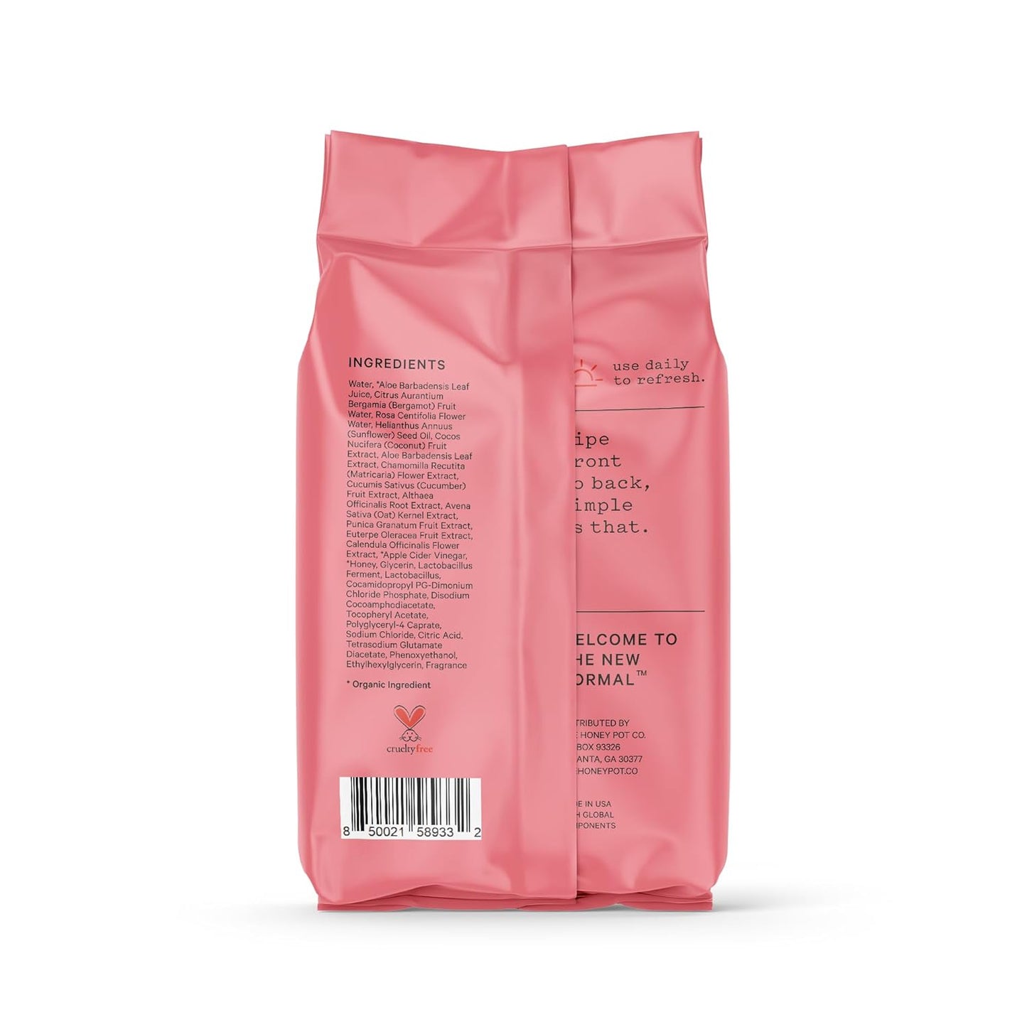 The Honey Pot Company - Feminine Wipes - Daily PH Balancing, Fragrance & Sulfate Free Wipes for Intimate Parts, Body, or Face - Hygiene Products - Bergamot Rose - 30 ct