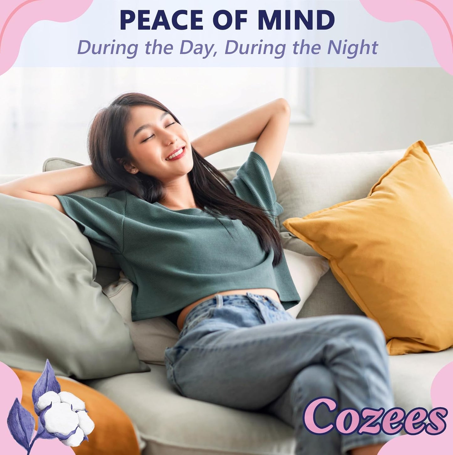 Cozees Disposable Period Underwear for Women, Menstrual and Postpartum High Absorbency, Cotton Covered Comfort, Made in USA (36 Count, XX-Large)