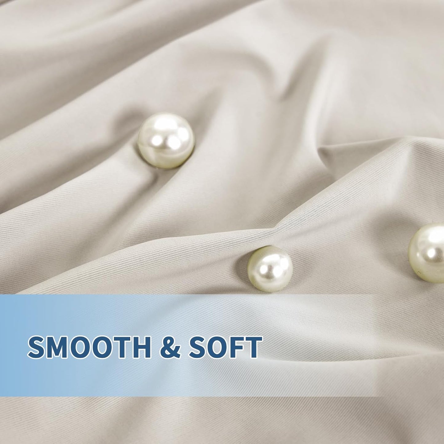 Cooling Pillow Cases 2 Pack for Hot Sleepers and Night Sweats, Ice Cool Pillow Covers Queen Size Set of 2 for Hair Skin Reduces Wrinkles&Frizz Softer Than Silk Pillow Case, Envelope Closure Champagne