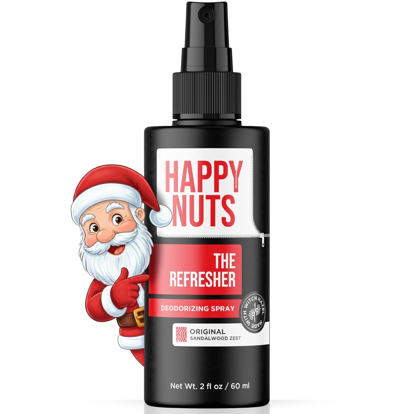Happy Nuts The Refresher Men's Ball Deodorant Spray - Cooling, Toning, Deodorizing Body Spritz - Clean Ingredients, Ideal for Post-Trimming, Shaving & Cleansing - Groin Deodorant Spray (1 Pack)