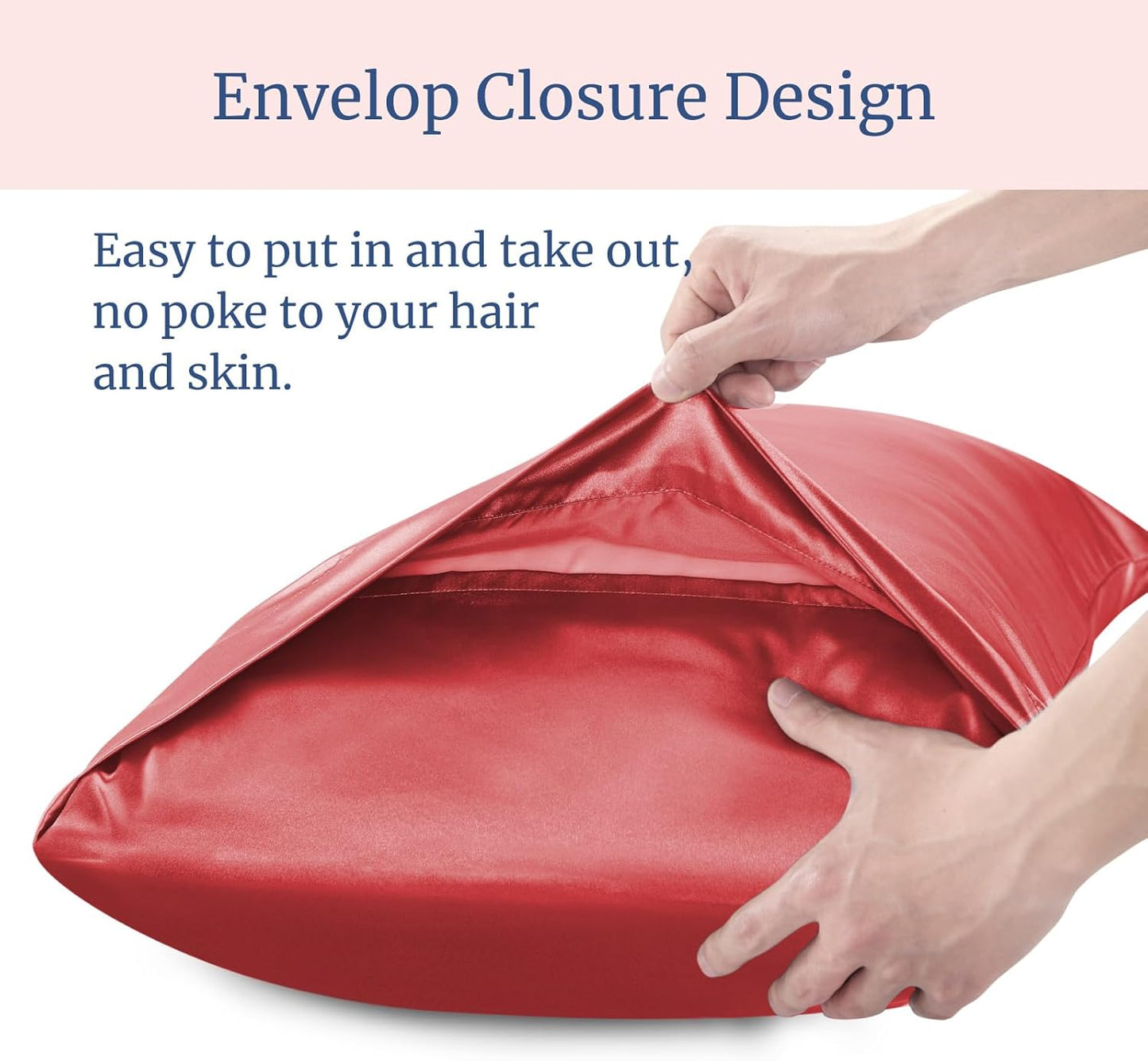 BEDELITE Satin Pillowcase for Hair and Skin, Super Soft and Cooling Similar to Silk Pillow Cases 2 Pack with Envelope Closure, Gift for Women Men(20"x26" Standard Size, Baked Apple)