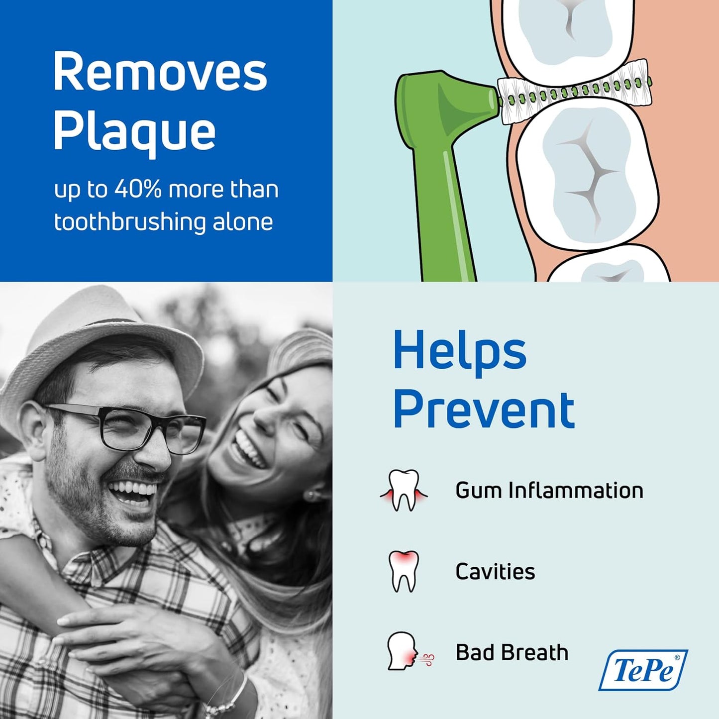 TePe Interdental Brush Angle, Angled Dental Brush for Teeth Cleaning, Pack of 25, 0.40 mm, Extra-Small/Small Gaps, Pink, Size 0