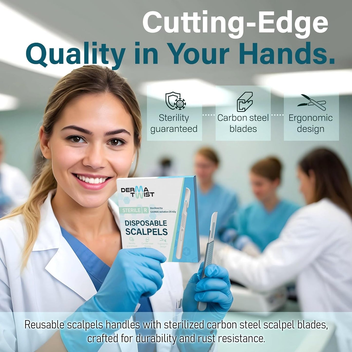 DermaTwist 10R Dermaplane Razor for Women Face – 20-Pack Sterile Disposable Dermaplane Scalpels Facial Razors for Women Face Dermaplaning Professional Face Shaver