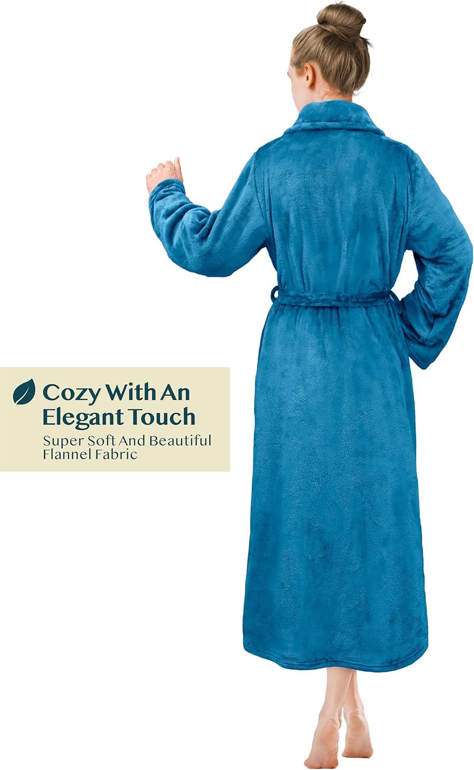 PAVILIA Womens Robe Fleece Plush Soft, Fluffy Fuzzy Cozy Warm Lightweight Bathrobe, Shower Spa House Long Robe for Women