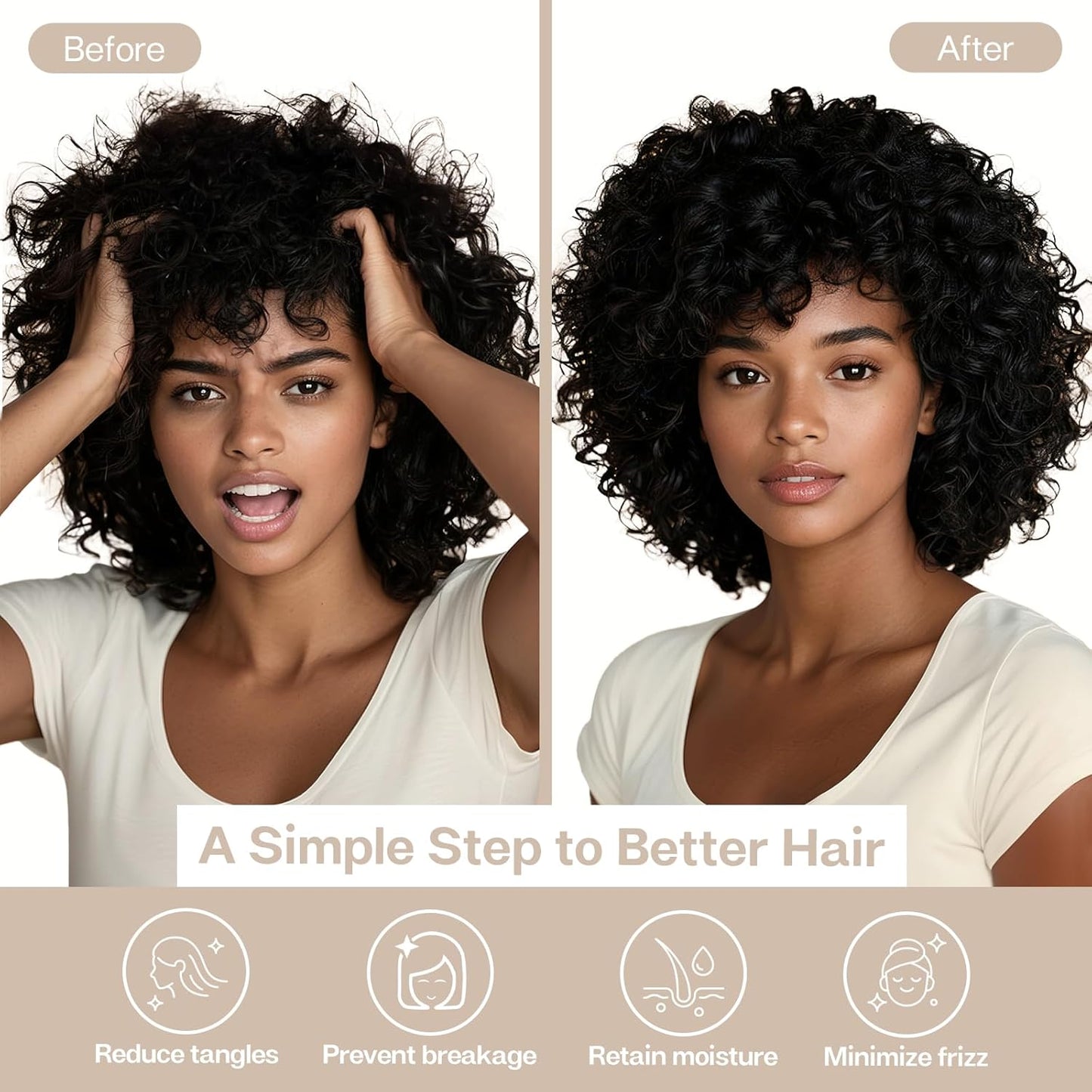 MR&HM Satin Pillowcase for Hair and Skin, Silk Satin Pillowcase 2 Pack, King Size Pillow Cases Set of 2, Silky Pillow Cover with Envelope Closure (20x36, Champagne)