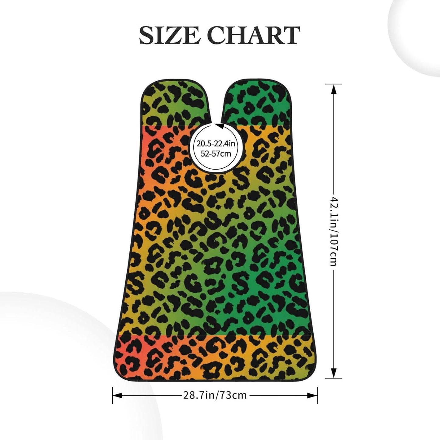 Beard Bib Apron for Men Shaving, Waterproof Non-Stick Hair Catcher with Suction Cups, Grooming Essential for Dad Husband, Rasta Flag Color Cheetah Leopard Print Floral Shave Bib