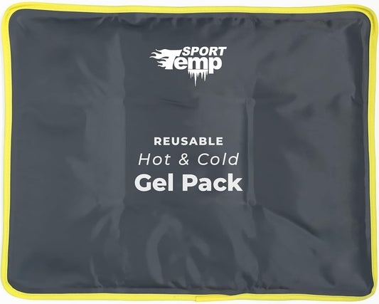 Hot & Cold Reusable Gel Packs (Large, 1 Pack) Flexible Soft Compress - Ice & Heat Therapy for Injuries, Back, Shoulder, Hip, Knee, Joint Pain, Swelling, Bruises, Post Surgery - Sport Temp