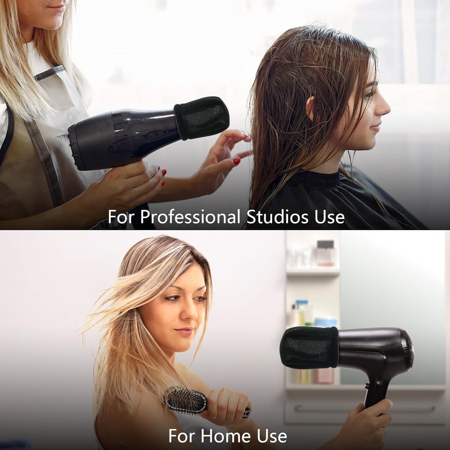 2Pcs Sock Diffuser for Hair Dryer - Compact and Portable (5.12x3.15") Travel Hair Dryer Diffuser Sock‌ Made of Soft, Heat-Resistant and Flexible Foam, Tear-Resistant and Reusable