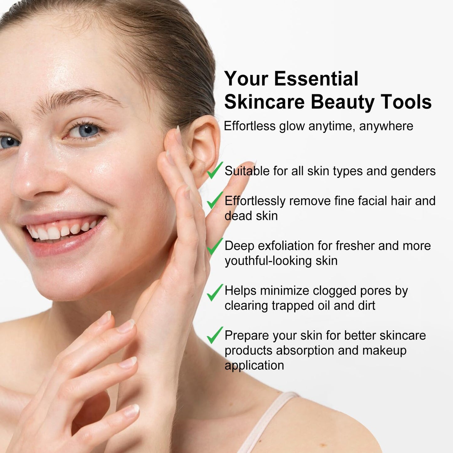 Dermaplane Razor for Women Face, Precision Face Razors for Women, Dermaplaning Tool, Eyebrow Razor, Skin-friendly Microblades with Protective Cap