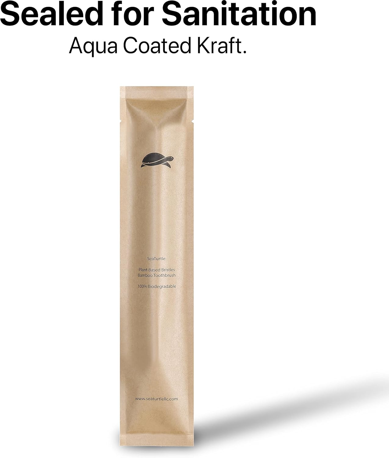 Sea Turtle Plant-Based Bristles, Soft Bamboo Toothbrushes, Individually Sealed (10 Pack)