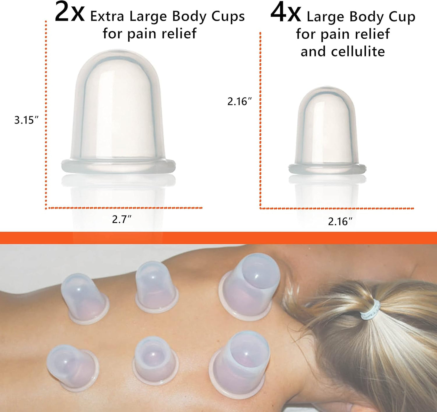 Silicone Cupping Therapy Set - by DoSensePro - Silicone Cupping Set Massage Therapy Cups for Arthritis, Pain Relief, Anti Aging, and Anti-Cellulite - Cupping Kit for Massage Therapy Cups