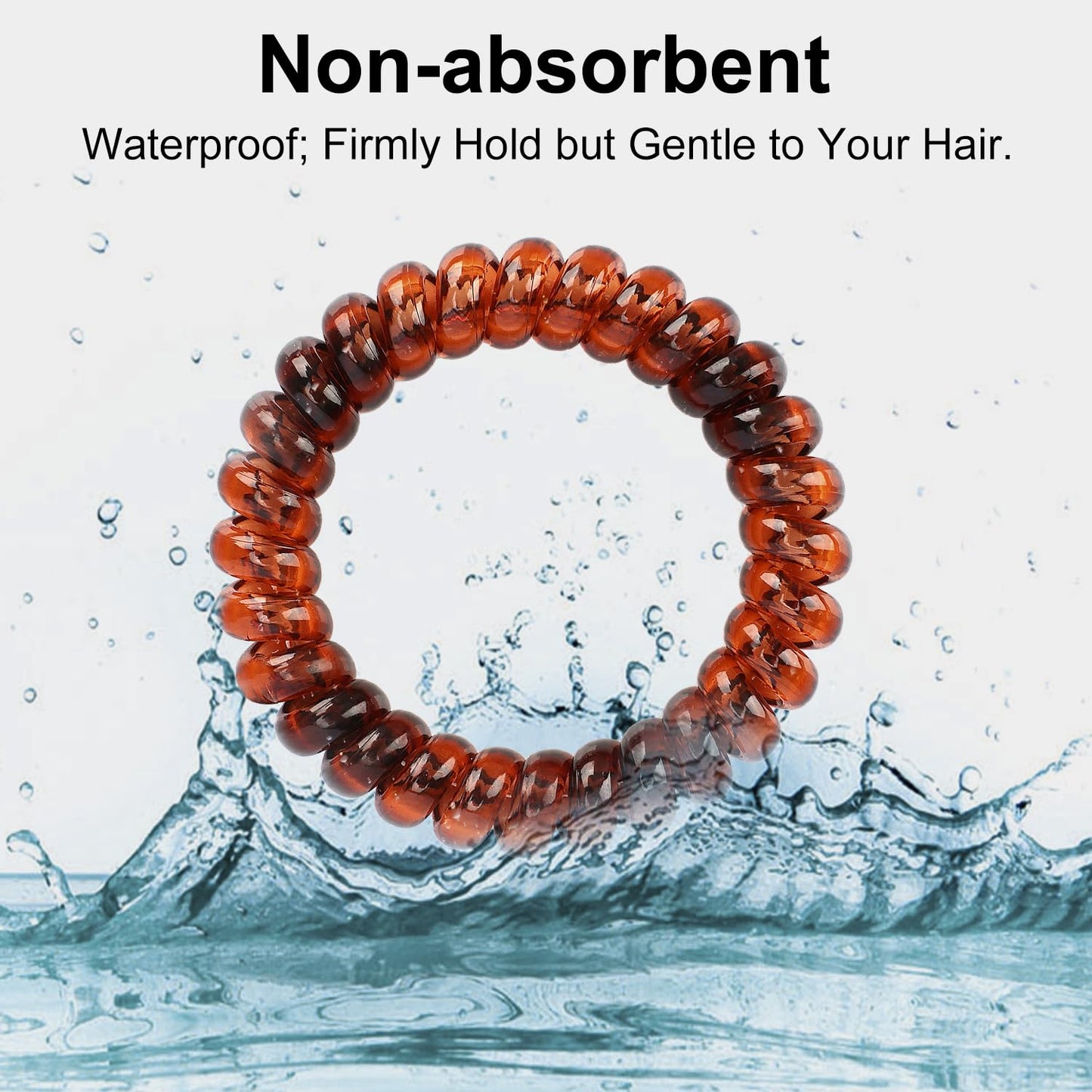 JessLab Spiral Hair Ties for Women, 10-Pack Traceless No-Damage Ponytail Holders, Coils Hair Bands for Girls, Assorted Colors