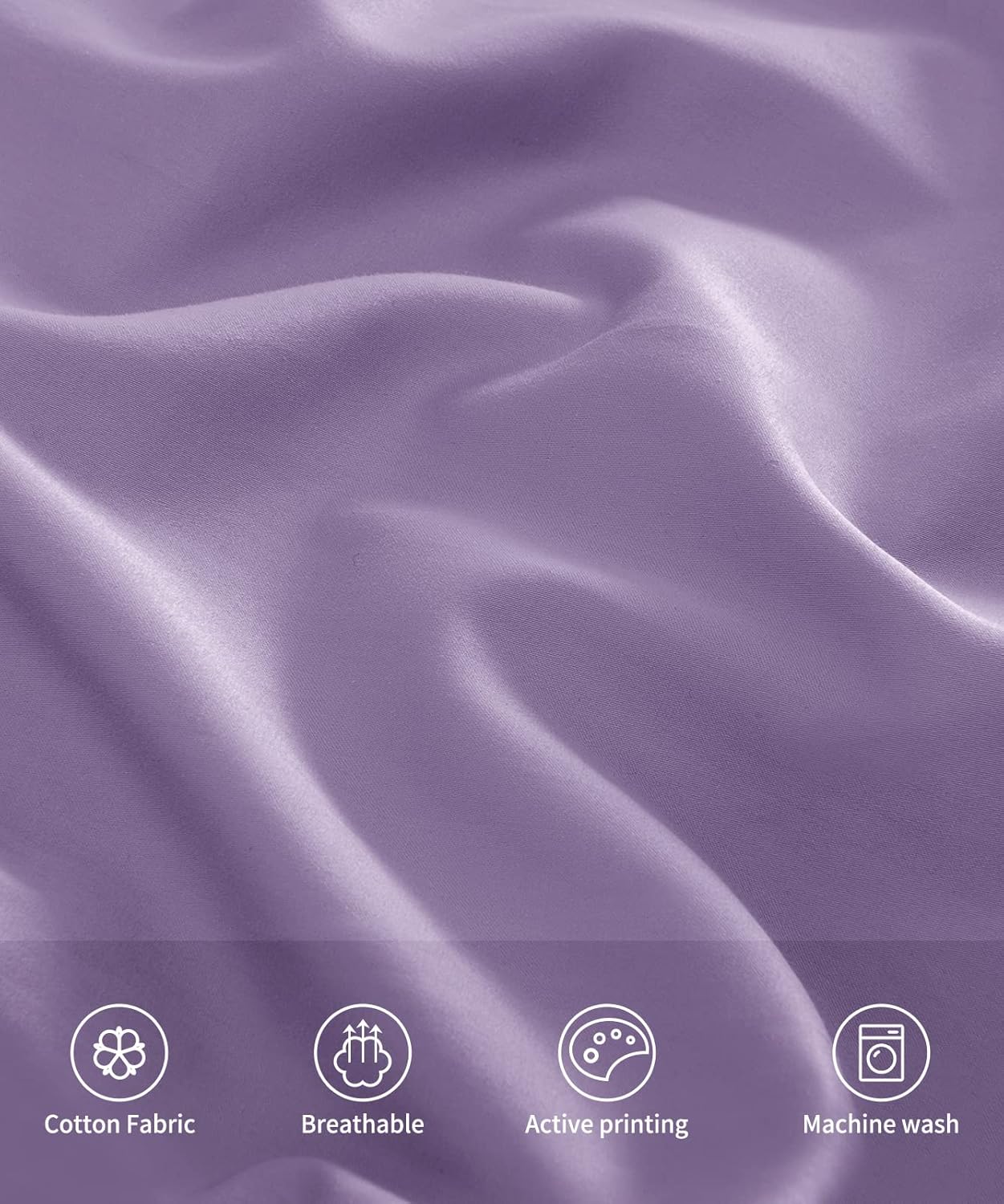 Warmstar Cotton Pillow Cases Standard Size Set of 2, 600 Thread Count Pillowcases 20x26 Inches, Soft Long Staple Cotton Pillowcases Breathable with Envelope Closure,Plum