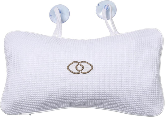 YUET Anti-Slip Non-Slip Bathtub Pillow Home Spa Bath Inflatable Cushion Head Neck Back Shoulders Rest Relax Suction Cup Bathroom Support for Hot Tub Luxurious Headrest