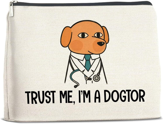 Funny Veterinarian Gifts I'm a Dogtor Makeup Bag Gifts for Women Veterinarian Vet Cosmetic Bag Zipper Pouch Gifts