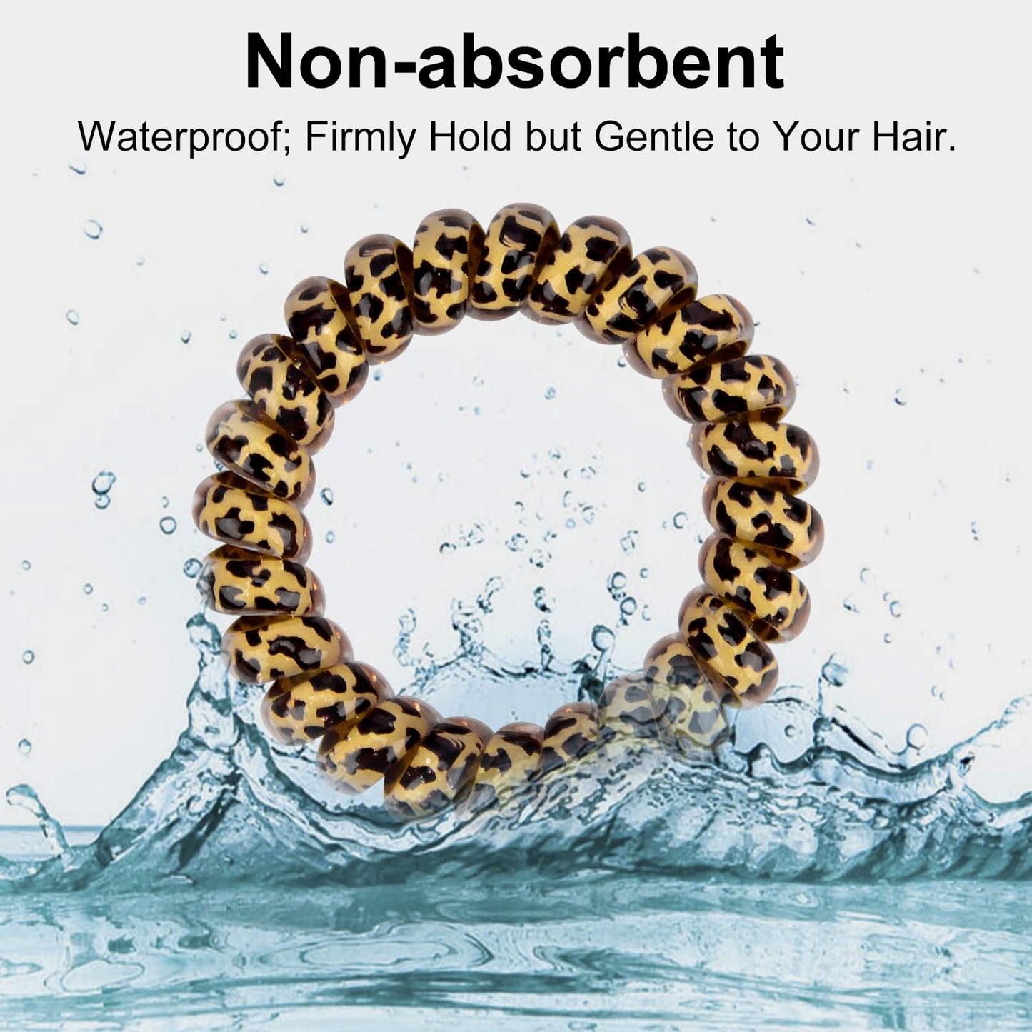 JessLab Spiral Hair Ties for Women, 10-Pack Traceless No-Damage Ponytail Holders, Coils Hair Bands for Girls, Assorted Colors