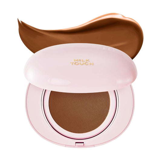 milktouch Cushion Foundation, 24H Flawless Skin, Radiant Shine, No Oxidation, Long-Lasting, Non-Creasing, 60% Hydrating Skincare Infused Korean Foundation, Valentines Gifts (41C Mocha)