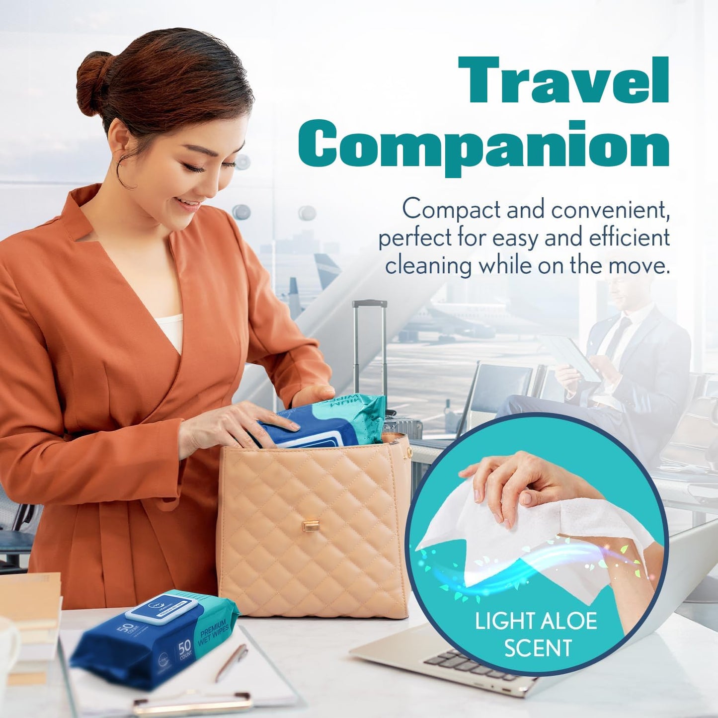 Body Wipes for Adults Bathing No Rinse - Adult Wipes for Elderly 8" x 12" (400 count) Shower for Adults No Rinse, Incontinence Disposable Washcloths, Aloe Vera, Vitamin E