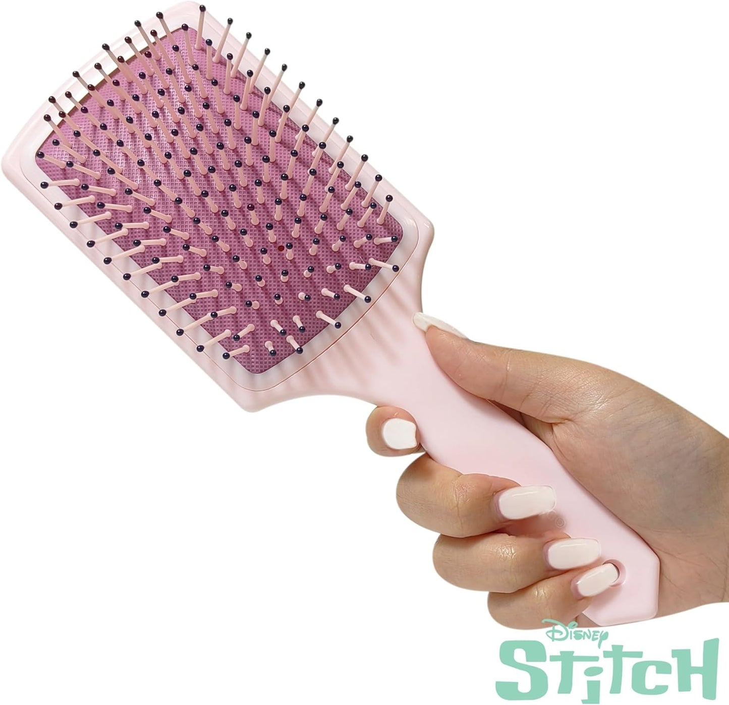 LUV HER Kids Disney Hair Brush & Spa Headband Set for Girls - Features Angel from Lilo and Stitch - Fun Grooming Kit for Detangling Styling - Soft & Stretchy One Size, Ages 3+